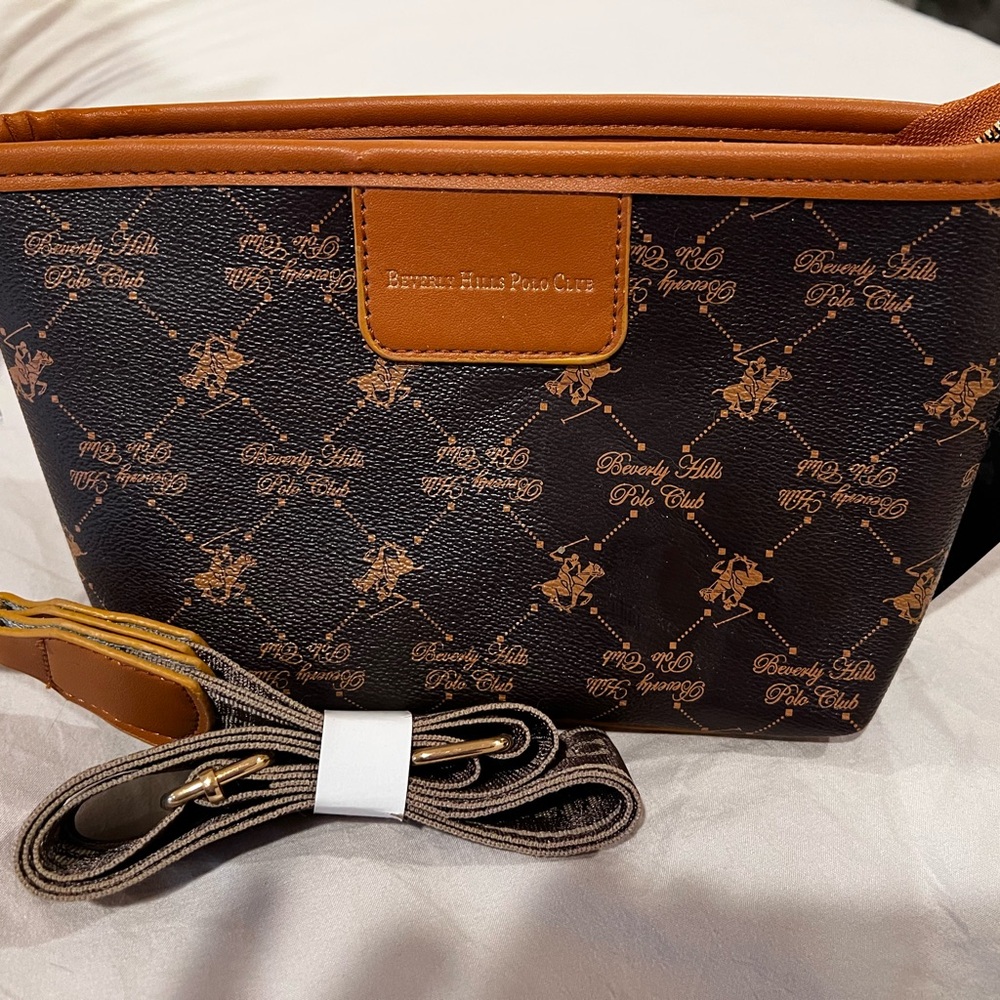 Beverly Hills Polo Club Black and Brown Belt Bag